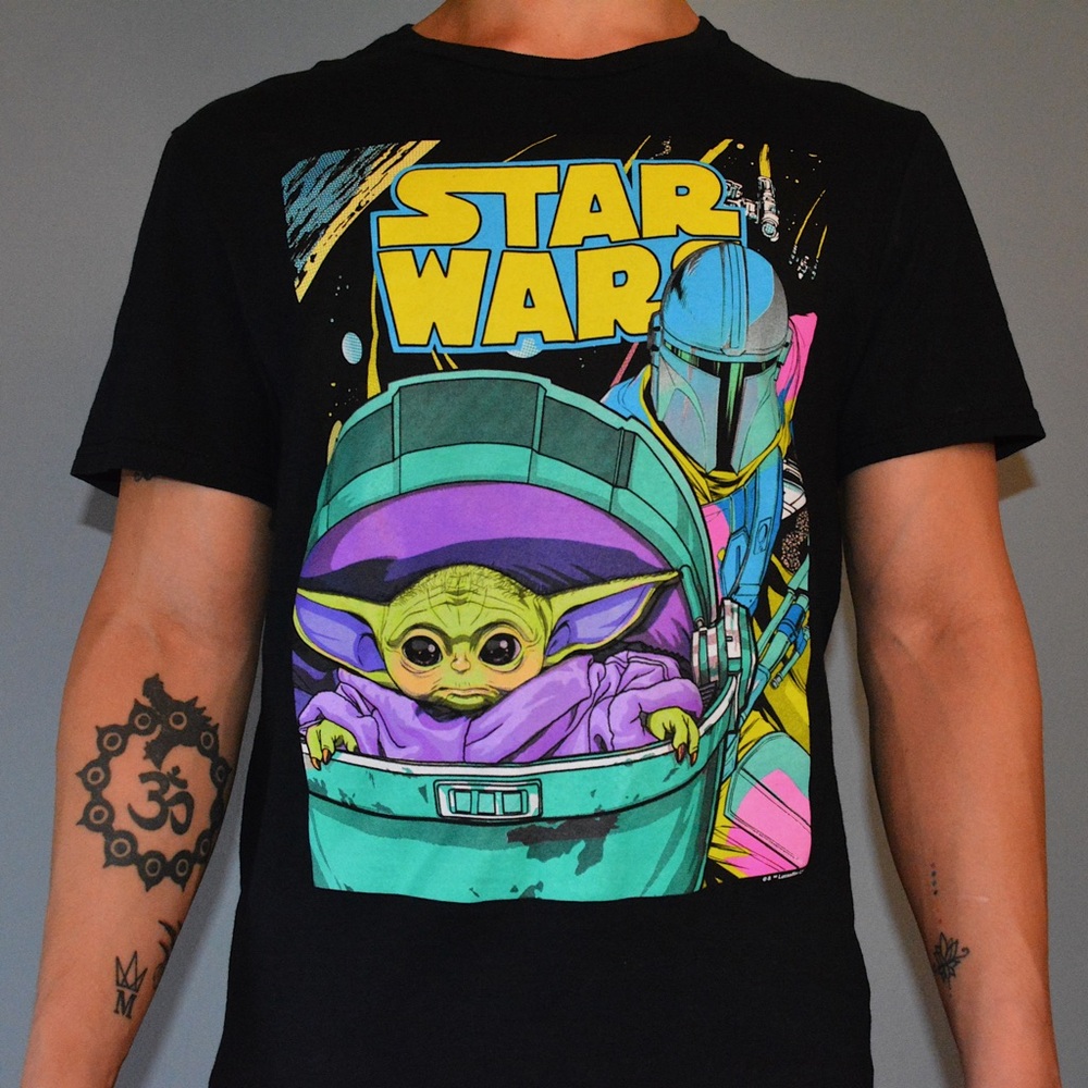 star wars baby yoga graphic tee